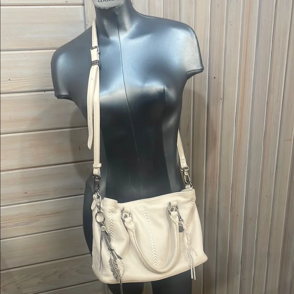 The Sak Cream Shoulder Bag with Braided Details - Picture 3 of 10
